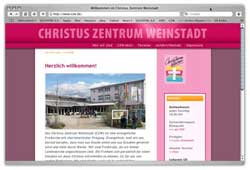 Internetseite des CZW